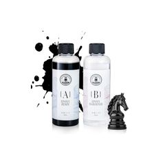 SANAAA ブラックエポキシ樹脂474ML、高光沢エポキシ樹脂 気泡なし、工芸品、鋳造、DIY、樹脂アート、型、ジュエリー用の卓上エポキシ樹脂 (237ML x 2) 1のサムネイル