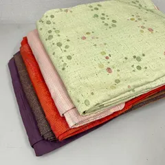 紬 着物 正絹 5着 着物まとめ売り リメイク材料 m-036