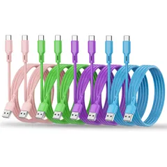 【在庫処分】Switch GoPro Nintendo Xperia Huawei Hero S10 Galaxy 5/6 Samsung タイプcケーブル MacBook イヤホン 充電ケーブル 【1M・8本セット】USB iPad Type-C タイプC