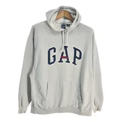 90年代 GAP ギャップ スウェット パーカー ロゴ グレー (メンズ M) 中古 古着 S3721