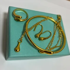 ネックレス　ピアス　バングル　リング　4点　セット　美品