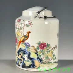 彩花鳥提梁壺  茶壺 茶道具 茶器 工芸品 美術品  置物 彩花鳥提梁壺 茶壺 茶道具 茶器 工芸品 美術品 置物
