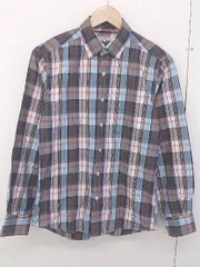 ◇ ◎ green label relaxing UNITED ARROWS チェック ボタンダウン BD 長袖 シャツ サイズS ブラウン系 マルチ メンズ  【中古】 【1203160005314】