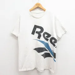 L/古着 リーボック 半袖 ビンテージ Tシャツ メンズ 00s ビッグロゴ クルーネック 白 ホワイト 25aug23 中古