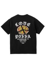 X-girl エックスガール 105251011015 PEACE PIZZA S/S TEE Tシャツ BLACK 正規通販 レディース