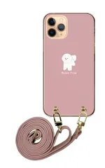 Galaxy S21 5G SC-51B SCG09 ギャラクシーS21 スマホケース スマホショルダー ビションフリーゼ 白い犬 かわいい ワンポイント レザーベルト ストラップ 調節可能 130cm  カラー04