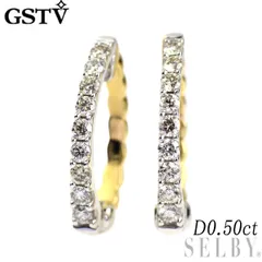 GSTV✫ピアリング✫チャーム✫18K✫PG✫ダイヤ0.5カラット新品未使用 GSTV K18YG/SV ピアリング 4.5g