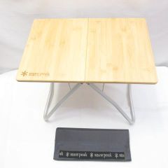 スノーピーク ワンタッチテーブル MYテーブル 竹 snow peak MY23D-4 折りたたみ テーブル カバー付き アウトドア キャンプ 美品 E21Z ★3880
