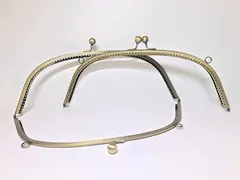 and.A がま口 口金 大きめ 30.5cm 4個セット 丸型 くし型 アンティークゴールド 縫い付け ハンドメイド リメイク 材料