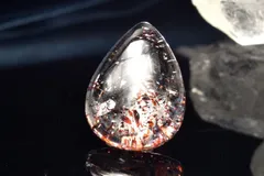 【１点物】AAA☆ファイアークォーツ レピドクロサイトインクォーツ　15x11mm　ドロップ ルース パワーストーン 天然石 _PC5474