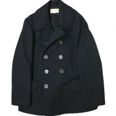 【Pretty green】ポルトガル製メルトンウールPコート4黒 鉄ボタン 10％OFFクーポン対象RE MADE IN TOKYO JAPAN（アールイー） ウールメルトン スタンドカラー Pコート ⁄ メンズ ビジネス  アウター 羽織 日本製 Wool Melton Stand Collar P-Coat | ＲＯＣＯＣＯ attractive clothing