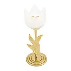 【新品・14営業日以内発送】ゴーリキアイランド 700269 真鍮製キャンドルスタンド チューリップ 金色 チューリップ型 真鍮 キャンドルホルダー 燭台 ブラス 高級 アンティーク 北欧【沖縄離島販売不可】