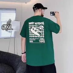 [6XL]秋冬 コーデ メンズ  服 シンプル ファッション オシャレ 大人 かっこいい 大きいサイズ ストリート 紳士服  コットン 半袖 T シャツ プリント ラウンドネック 