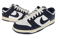 ナイキ NIKE WMNS DUNK LOW Vintage Navy ウィメンズ ダンク ロー ヴィンテージ ネイビー DD1503-115 28.5 紺 ブランド古着ベクトル 中古▲■241007
