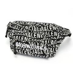 バレンシアガ / BALENCIAGA　ウィール ベルトバッグ / ボディバッグ　533009　ナイロン　ブラック/ホワイト 【中古】 商品番号 S-158727