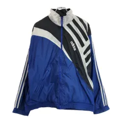 90年代 adidas アディダス ナイロンジャケット スポーツ ブルー(メンズ M)中古 古着 U6197