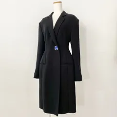 3L14《未使用》定価401,500☆CELINE セリーヌ 18AW Gem Button Coat ジュエリーボタンコート サイズ34 ブラック アウター Aライン 28V505341 タグ付きのサムネイル
