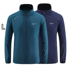 [L] メンズ ファッション 服 男性用 オシャレ シンプル 大人 かっこいい 大きいサイズ ストリート 紳士服 夏 日焼け防止 服 薄型 通気性 スタカラー 抗UV ジャケット 釣り 