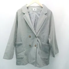 ◇ ABITOKYO ダブルボタン カジュアル ベーシック シンプル 秋冬物 長袖 コート サイズ0 グレー レディース E  【1304210014574】
