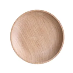 ideastore カフェトレー 木製 トレイ トレー コイン キャッシュトレイ 小物入れ (ナチュラル, 丸) [ナチュラル] [長さ18cm x 幅10cm x 高さ1.5cm]