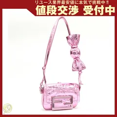 FENDI ナノ バゲット レザー ピンク 斜め掛けショルダーバッグ FENDI ピンク ナノバゲット FENDI ナノ バゲット レザー ピンク 斜め