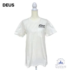 ☆新品☆ Deus Ex Machina デウスエクスマキナ トップス 半袖 Tシャツ 胸ポケット ワンポイント バックプリント DMS41065A-WHT-S レディース メンズ ユニセックス ホワイト S u-260 送料無料のサムネイル