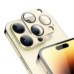 カメラ保護フィルム マックス プロ 耐衝撃 耐衝撃 プロ/アイフォン14 アイフォン14 カメラケース 傷防止 アルミ合金製 露出オーバー 防塵防水 レンズ保護 カメラフィルム保護 レンズカバー 用 貼り付け便利 Max Pro 14 ゴールド 14 Pro/