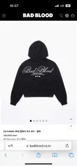 BADBLOOD クラシックロゴフードパーカー ブラック ◇24AW BADBLOOD Classic Logo Hood Zip-Up/4色◇ (BADBLOOD