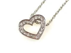 ニナリッチ　NINA RICCI　ハート　ラインストーン　ネックレス　シルバーカラー　送料無料