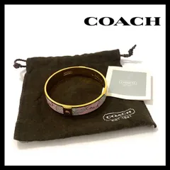 【COACH】バングル ゴールド/金カラー ピンク ブレスレット コーチ (SER-5115)