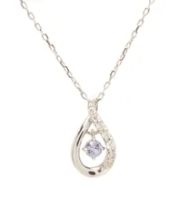 美品 カナルヨンドシー ネックレス SV タンザナイト ダイヤ オルゴール付き レディース canal4℃