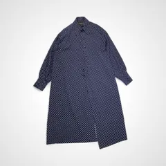 ERIKA CAVALLINI エリカ カヴァリーニ / ドット柄 2WAYシャツワンピース ネイビー 参考定価：50,000程度 SIZE:42のサムネイル