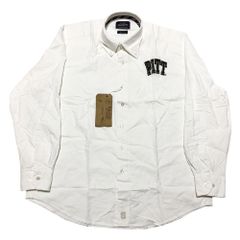 【新品】IZOD COLLEGIATE L/S BD Shirt "PITT" アイゾッド ピッツバーグ カレッジ刺繍 ロゴ ボタンダウン オックスフォードシャツ size：M, L, XXL ホワイト