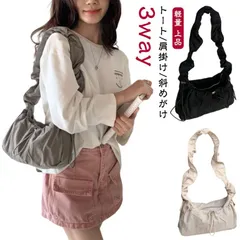 送料無料 ベージュ 肩掛けバッグ ハンドバッグ ナイロン 軽量 上品 ショルダーバッグ 小さめ カジュアル おしゃれ 大人 レディース かわいい きれいめ トートバッグ 黒 ブラック グレー ワンハ Oka1644