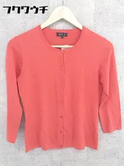 ◇ INDIVI インディヴィ 長袖 ニット カーディガン サイズ38 レッド系 レディース 【中古】 【1002800674985】