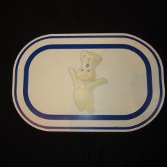 90's Pillsbury Doughboy Placemat Figure Doll Plush Toy