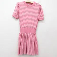 古着 半袖 ビンテージ ワンピース キッズ ガールズ 子供服 90s ピンク他 ボーダー 25jun14