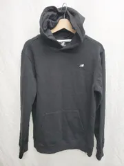 ◇ ⊇ New Balance ニューバランス 裏起毛 長袖 プルオーバー パーカー サイズXL(18/20) ブラック レディース P  【1409090027581】
