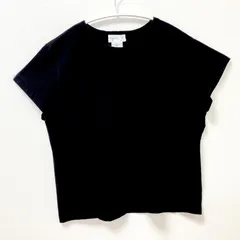 古着　美品　agnès b.　アニエスベー　PARIS　パリ　半袖Tシャツ　ユニセックス　Mサイズ　クルーネック　コットン　ブラック　黒