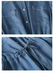 テンセルデニムオールインワン/つなぎ レディース 夏用 デニム オールインワン サロペット 大きいサイズ サロペ オーバーオール パンツ ロング ボトムス ゆったり 体型カバー マタニティ 半袖 袖あり 春 夏 涼しい 大人 カジュアル 2nJ8344