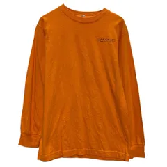 ALSTYLE 長袖 プリントTシャツ M オレンジ アルスタイル プルオーバー バックプリント ロンT ロングTシャツ 古着卸 アメリカ仕入 a703-5960