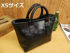 ☆XSサイズ☆上品な水シボ柄レザーのミニトートバッグ♪黒ハンドメイド