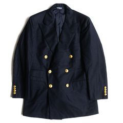 【最高級品】POLO RALPH LAUREN【テーラードジャケット /紺ブレ】170 ダブル 金牡丹 ポロラルフローレン ブレザー  25070324