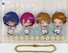 【中古】キーホルダー 青葉つむぎ＆七種茨＆高峯翠＆天満光 スノードーム風リキッドアクリルキーホルダー 「あんさんぶるスターズ!! ENSEMBLE HOLIDAY!!×animatecafe」