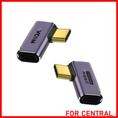 【人気商品】VCOM 2PACK USB 4 Type C変換アダプター 40Gbps 90°曲げ L字 USB 4.0 高速データ転送 充電PD240 w 8K@60Hz映像出力 Thunderbolt 3対応 USB C Type C オスtoメス延長コネ