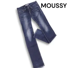 MOUSSY マウジー USED加工♪ ストレッチ デニム スキニー ローライズ パンツ ジーンズ Sz.25 レディース 日本製