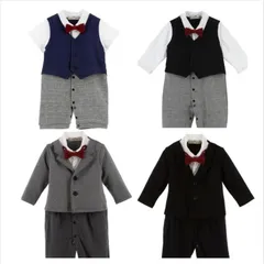 ベビー服 蝶ネクタイ付きフォーマルロンパース TAK キャサリンコテージ