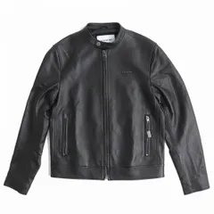 未使用品△正規品 COACH コーチ C7811 レザー レーサー 裏地シグネチャー柄 ラムスキン ライダースジャケット ブラック S 定価264,000円のサムネイル