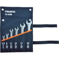 【新品・3営業日以内発送】【即納在庫品】トラスコ中山 ＴＲＵＳＣＯ TS6SD 両口スパナセット ６本組 416-0282【沖縄離島販売不可】