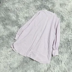 【DRESKIP】ドレスキップ  オーバーサイズシャツ  シャツチュニック  バンドカラーシャツ  (M)  ヘルシー  大人カワイイ  レディース  紫系  パープル【送料無料】